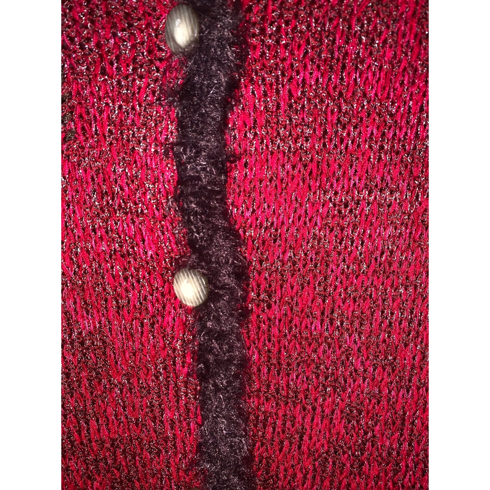 Napa Valley Red Patchwork Embroidered Cardigan Sw… - image 6