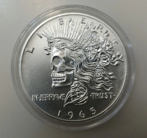 GRATEFUL DEAD, GRATEFUL NATION, SILVER ROUND, PEACE DOLLAR, .999, RARE