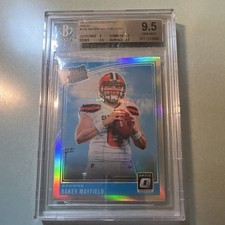 Panini 2018 Donruss Optic Baker Mayfield RC Rated Rookie Holo #153 BGS 9.5