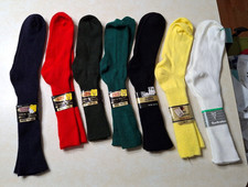 Vintage Mens Crew Socks Stretch Size 10-13 Nylon Acrylic Lot 7 Pair NEW 1960s