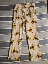 Winnie The Pooh Disney Licensed Fleece Pajama Pants Honey Pot Bees Size Small