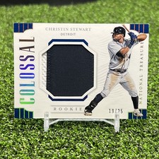 2019 National Treasures Rookie Colossal Materials 19/25 Christin Stewart RC 5x8