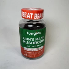 Fungies Lion's Mane Mushroom (60) Blueberry Strawberry BRAIN Gummies Exp 2027
