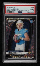 2024 Panini Prizm Rookie Variations No Huddle Ladd McConkey #24 PSA 9 MINT 2l4