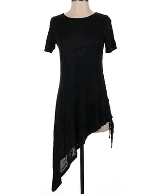 David Meister Women s Black Asymetrical Dress Tie At Hip Size 1X. 100% Viscose.