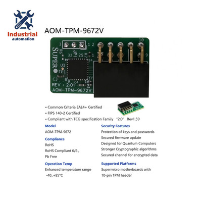 NEW SuperMicro AOM-TPM-9672V TPM Module (10 Pin 10-1) TPM 2.0 Trusted Platform