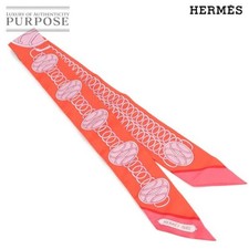 HERMES Twilly scarf silk 100 Lift Profile pink Twilly Scarf 90289249