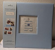 RARE Hallmark Baby Boy Pre-Designed Scrapbook Complete Memory Photo Album 12x12