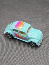 Vintage 1988 Hot Wheels Turquoise Volkswagen Bug Loose 164