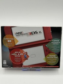 Nintendo 3DS XL Launch Edition Handheld Red Complete! Tested! Games!!