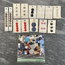 vintage button lot (13 on Card) 60’s-80’s Le Chic La Mode JHB Lansing Various