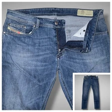 Diesel THAVAR-XP Jeans Men’s R18W6 Stretch Slim Skinny Blue Denim W33 L32