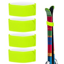 Ski Fastener Straps 4Pcs - Ski Accessories Carrier Strap - Yellow