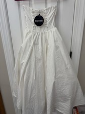 Baby boo White Corset Dress Strapless Lace Up XS NWT 