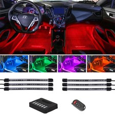 Ledglow 6pc Multi Color Flexible Led Interior Footwell Underdash Neon Lights Kit
