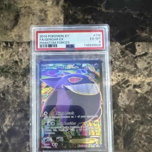 Pokémon Gengar EX Full Art Holo Ultra Rare 114/119 XY Phantom Forces PSA 6