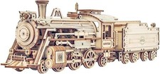 ROKR Modello di Treno in Legno 3D - Locomotiva Modellino Meccanico in Legno