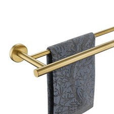 Inch Brushed Gold Double Towel Bar Wall Mount Stainless Steel TB100L27-BG