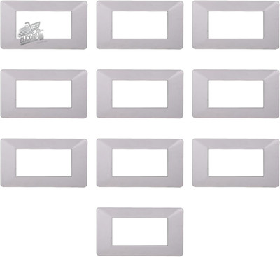 10 4 Seater Plates Compatible Vimar Plana White Civil Series Technopolymer