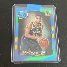 2017-18 Panini Donruss - Rated Rookies Donovan Mitchell #188 Green Flood (RC)