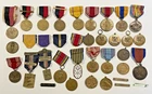 Lot #15 Vintage Military Estate Collection Patches Medals Pins Badges WWI WWII