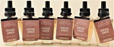QTY 6 - Bath  Body Works SENSUAL AMBER Wallflowers Home Fragrance Oil Refills