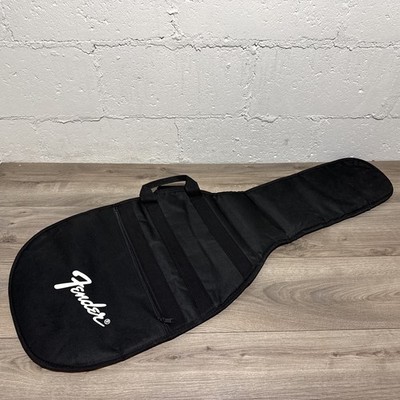 Fender Electric Guitar Gig Bag Black Padded Travel Case Cover Zippered