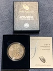 2014-W American Eagle One Ounce Oz Silver Dollar Uncirculated Coin Box & COA