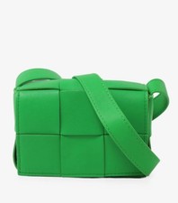Bottega Veneta Borsa Mini Cassetta Intrecciata Verde Pelle