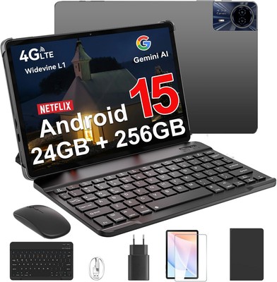 2025 Neu 14'' Tablet Android 15 Gemini AI WlFl 24GB RAM+256GB ROM 4G LTE 2SIM GPS