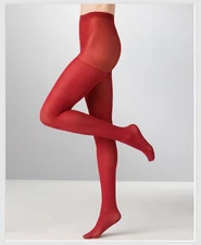 NEW Hue Opaque Tights Women’s Deep Red One Size Control Top BNIP MSRP $13.50