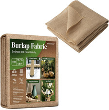 19.7" 6.5 Ft Natural Burlap Fabric-Versatile Jute Fabric for Winter Plant Protec
