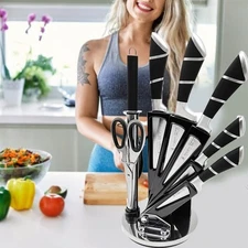 9 Pieces Knife Sets for Kitchen with Block Japanese Stainless Steel Knife Set