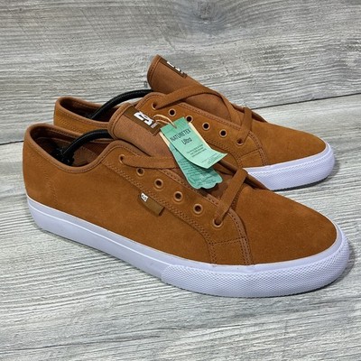 Dc Shoes Co 'Manual LE' Men's Leather Low Skate Shoe Wheat/White US Size 12.5