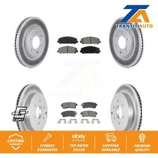 Coat Brake Rotors Semi-Metallic Pad Front Rear Kit For INFINITI QX80 Nissan QX56