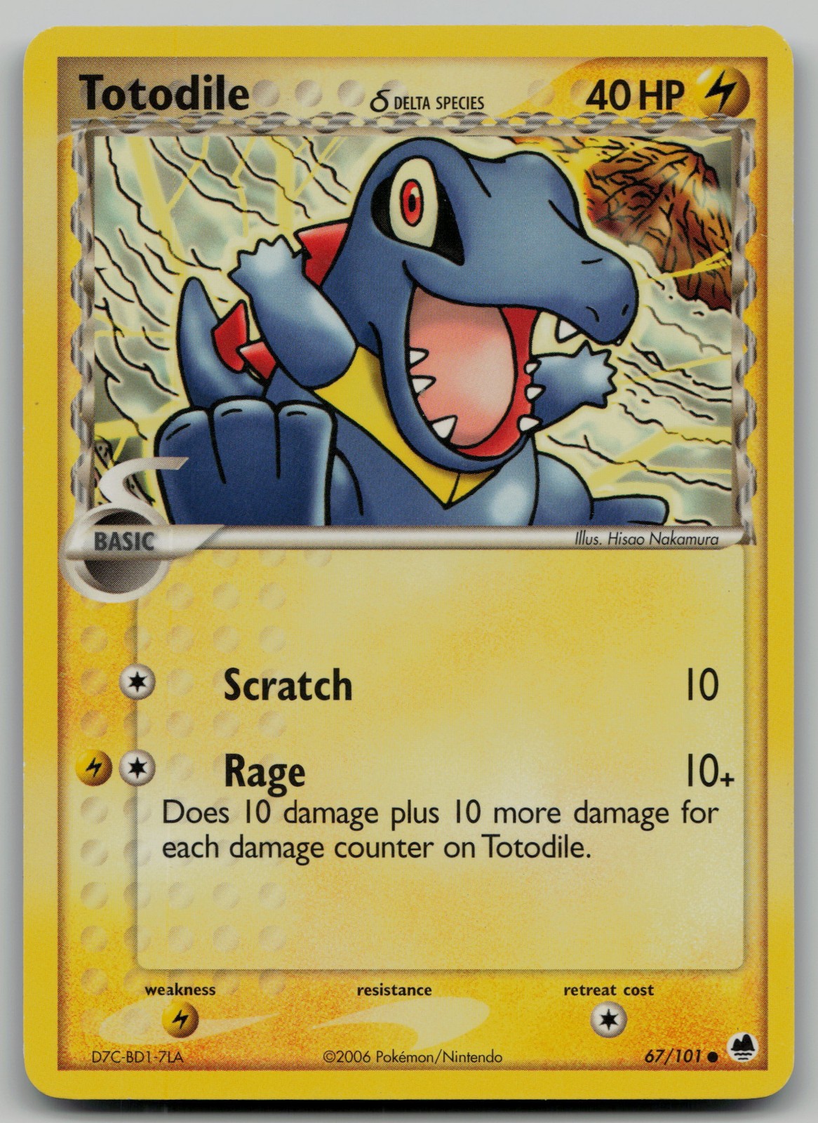 Totodile (Delta Species) Common Dragon Frontiers 67/101 NM