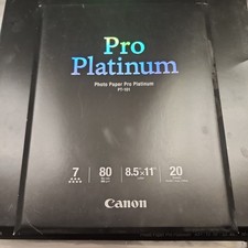 Canon Pro Platinum High-Gloss Photo Paper 8.5x11" 20 Sheets NEW/NOS