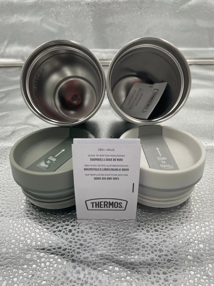 PACK DE 4 VASOS DE VIAJE TERMO 12 oz *NUEVO* OD VERDE Y BLANCO Foto 2 de 3