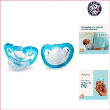 JollyPop Baby Pacifier Newborn, 0-3m, BLUE, Double pack