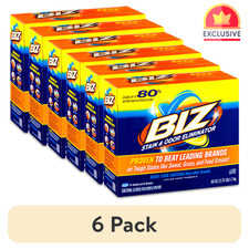 BIZ Stain  Odor Eliminator Powder - 6 Pack, 60 oz Tough Stains