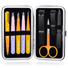 MORGLES Tweezers Set, Professional Nail Clippers and Tweezer A-multicolored