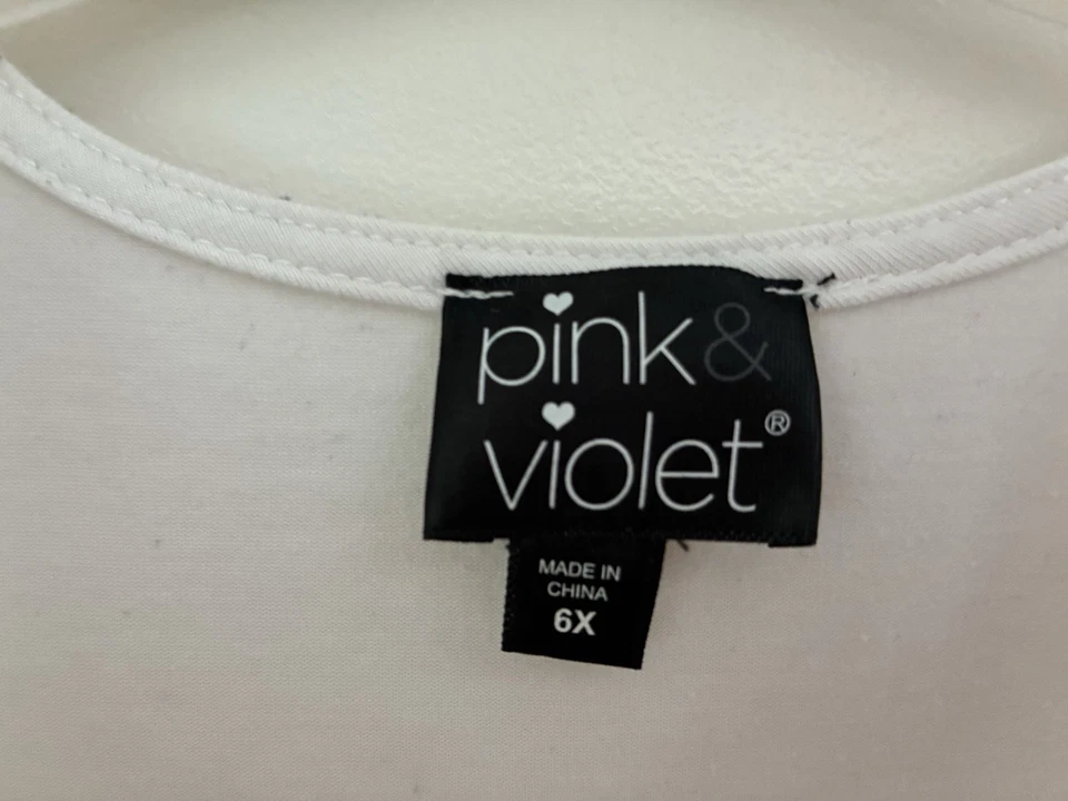 Pink & Violet Kid Girls Sequin Floral Critter Polyester Cap Sleeve Dress Pink 6X - Image 2 of 4