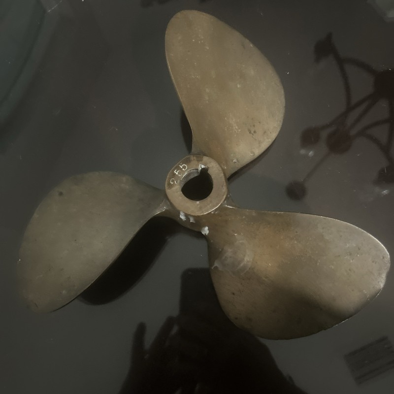 3 Blade Vintage Brass Boat Propeller
