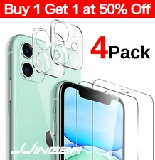 4Pcs For iPhone 14 13 12 11 Pro Max Tempered Glass Screen Protector Camera Cover