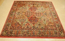 AUTHENTIC KARASTAN MULTICOLOR PANEL KIRMAN PATTERN #700-717 RUG CARPET 5'9"x5'9"