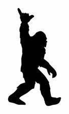 Bigfoot Hang Loose Shaka Decal 1 3.25"x6" Choose Color