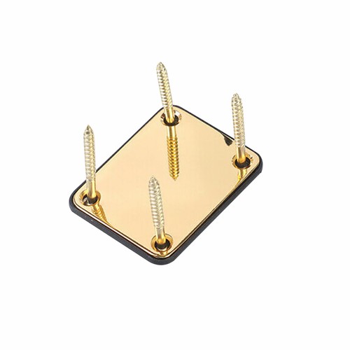 Electric & Cigar Box & Jazz Bass Guitar Neck Plate with 4 Mounting Screws A - Picture 11 of 21