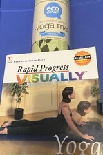 Yoga Lightweight Mat Non-Slip With Carry Strap 24”x 68”plus Rapid Progress Yoga