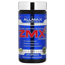 ALLMAX Nutrition ZMX2 High Absorbtion Magnesium Chelate 90 Capsules ZMA ZMX