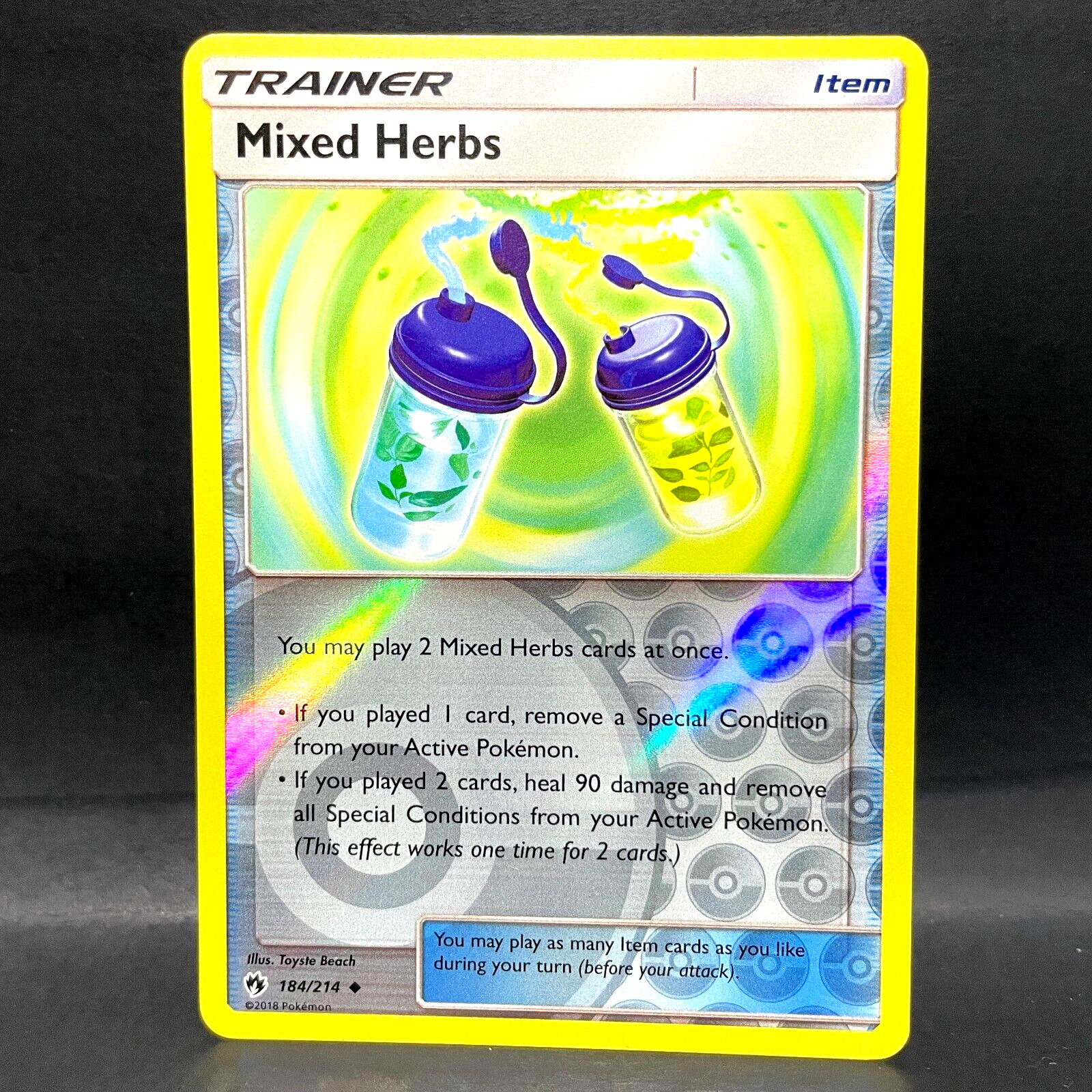 2018 POKEMON LOST THUNDER MIXED HERBS 184/214 REVERSE HOLO (UNCOMMON)